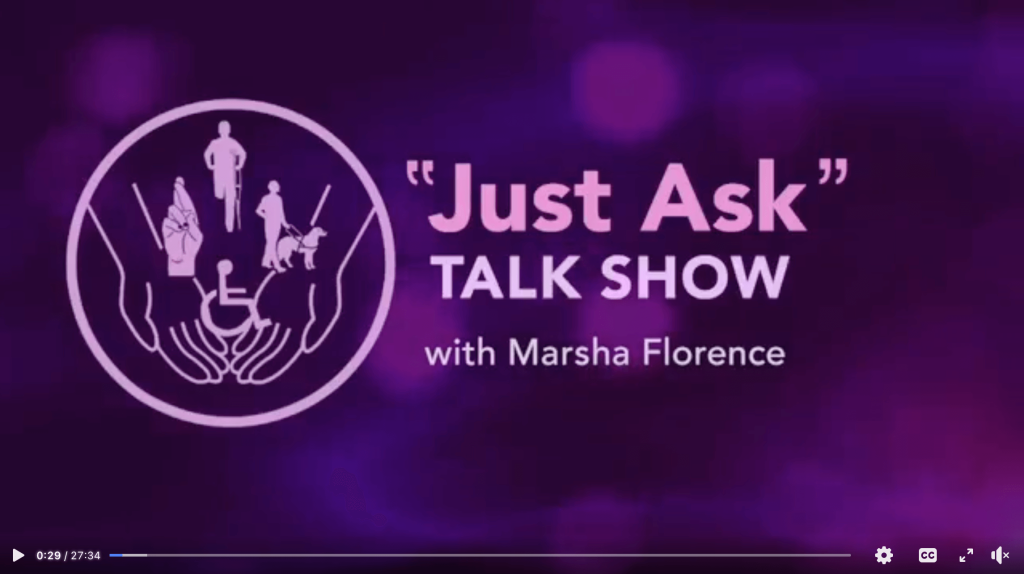 Just Ask talk show with Marsha Florence